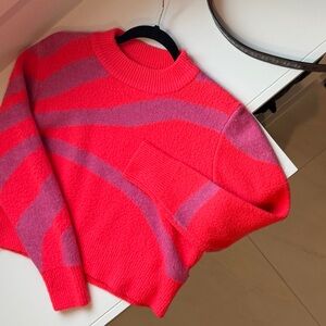 Vibrant Women's Sweater in Hot Pink and Purple